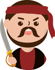 Pirate character holding sword