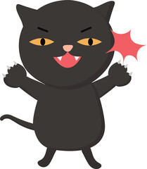 Fototapeta premium Black cat in witch costume