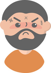 Angry man illustration