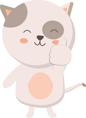 Fototapeta premium Cat showing thumbs up