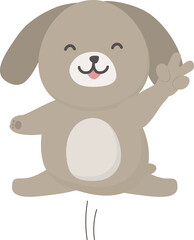 Obraz premium Happy dog character illustration