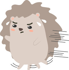 Porcupine character running
