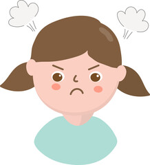 Fototapeta premium Angry woman character