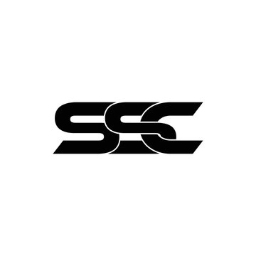 SSC letter monogram logo design vector