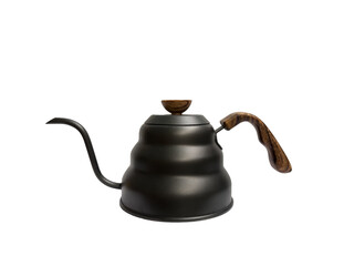 Kettle for coffee drip, long lip tip, black Classic
wooden handle.