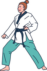 Obraz premium Taekwondo Character