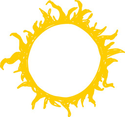 Hand drawn sun