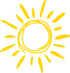 Hand drawn sun