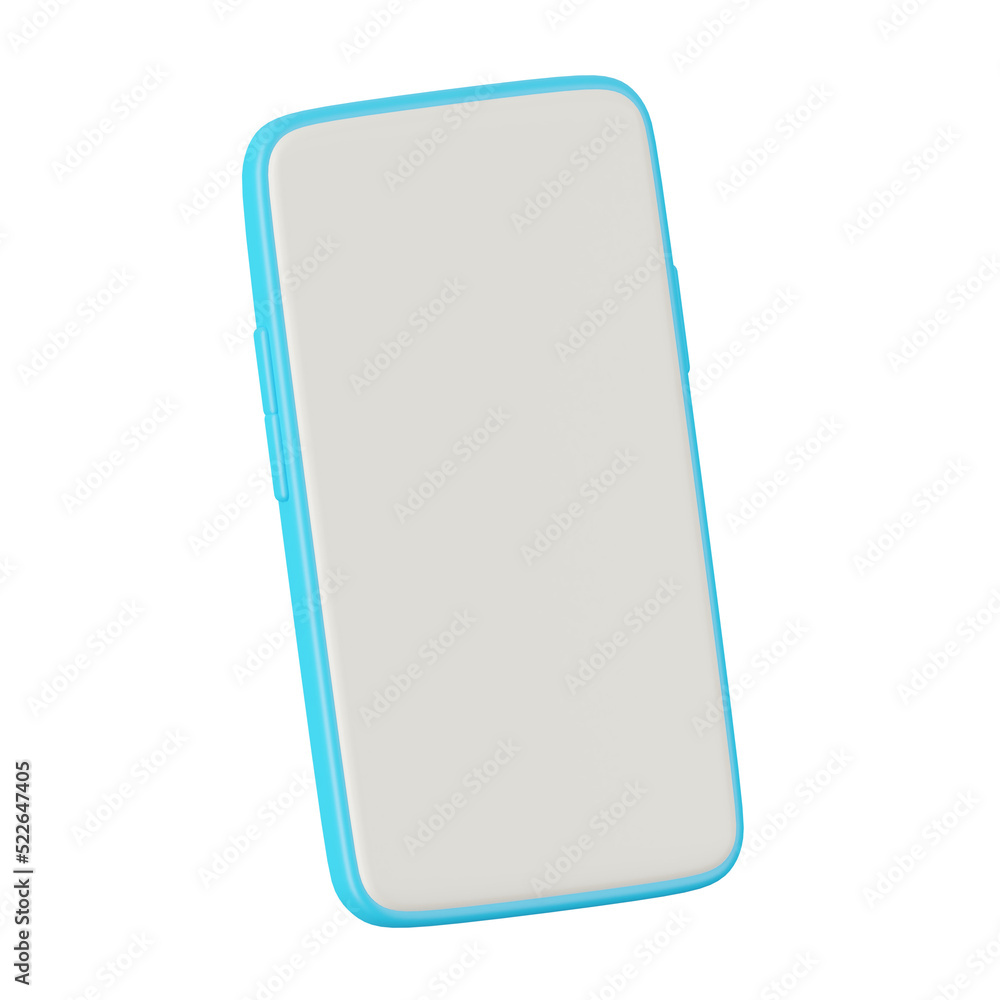 Poster 3d render of smart phone icon isolated on white background.
