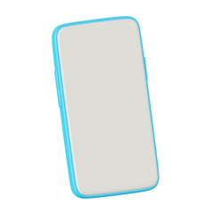 3d render of smart phone icon isolated on white background.