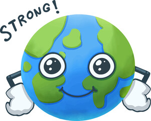 earth cute cartoon