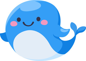 whale cute cartoon