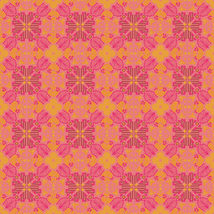 Garden Nature Seamless Pattern Floral Background Damask Aboriginal Ornament Art