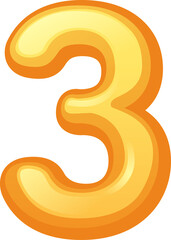 Fototapeta premium three number