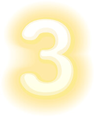 Fototapeta premium three number