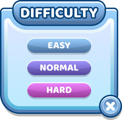 difficulty button