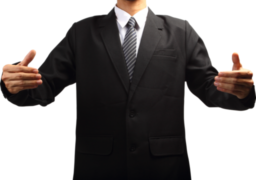 Business Man touch screen