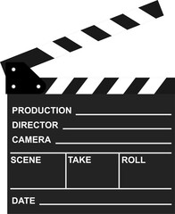 movie clapper. Film director concept.camera show viewfinder image catch motion in interview or broadcast wedding ceremony, catch feeling, stopped motion in best memorial day concept.