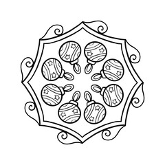 Coloring Christmas Mandala for kid