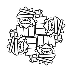 Coloring Christmas Mandala for kid