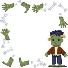 Halloween frame template