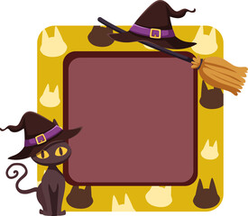 Halloween frame template