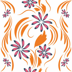 Folk flowers print Floral pattern Ethnic art