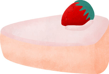 Watercolor birthday cake illustration