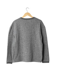 Gray sweater mockup hanging, Png file.