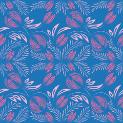 Folk flowers print Floral pattern Ethnic art