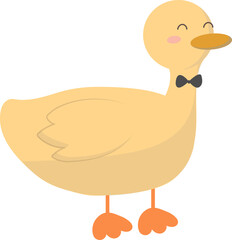 Duck in party illustration