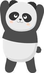 Panda in party illustration