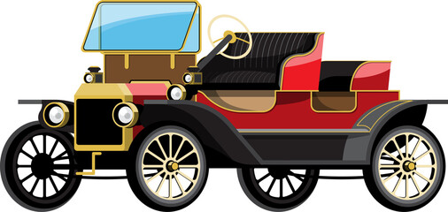 Naklejka premium Antique car illustration