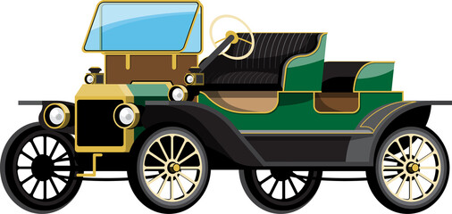 Naklejka premium Antique car illustration