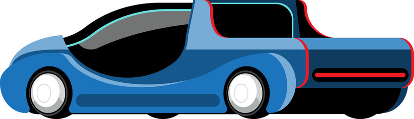 Fototapeta premium Future smart vehicle illustration