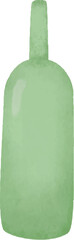 Watercolor plastic bottle illustration