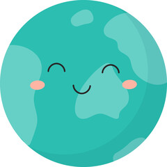 Planet cartoon character