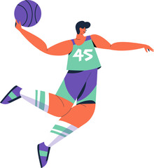 Obraz premium man playing basketball
