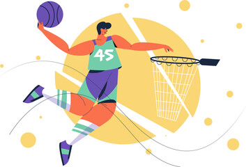 man playing basketball © Johnstocker