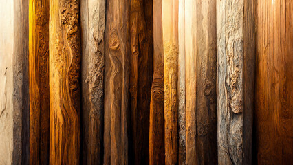3D illustration Wooden texture background. Backdrop of wood planks, wood surface texture background.
