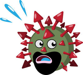Virus cartoon illustration