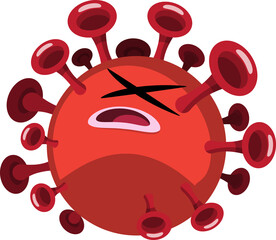 Virus cartoon illustration