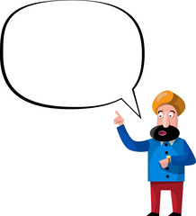 Arab man with speech bubble