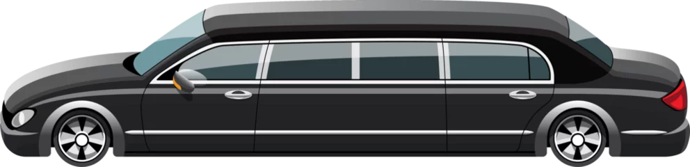 Foto op Plexiglas Cartoon luxe limousine auto illustratie © Johnstocker