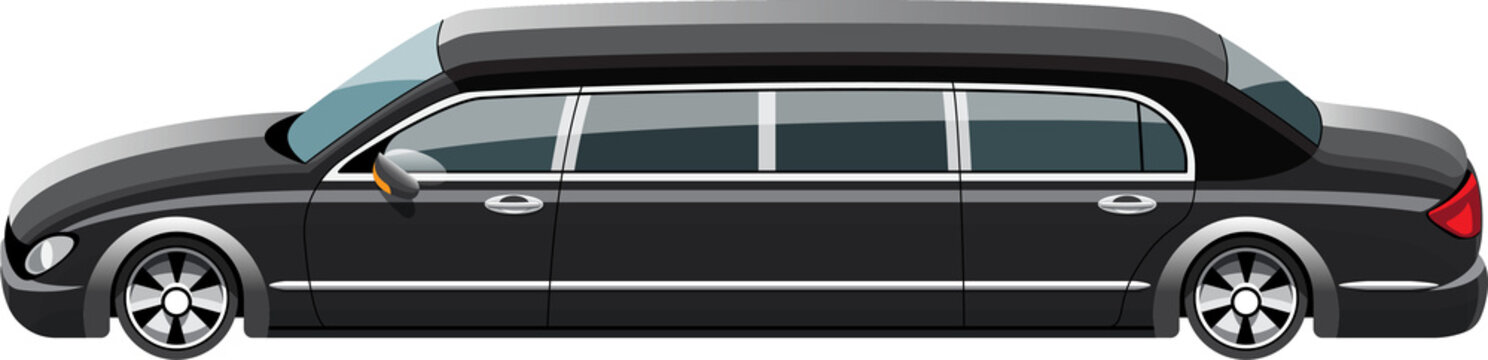 Cartoon luxury limousine car illustration