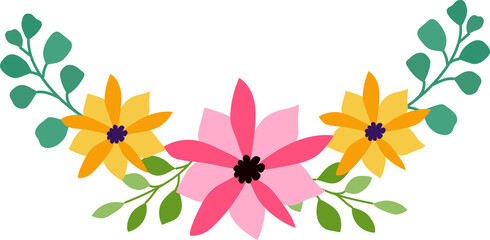 Flower frame for decorative