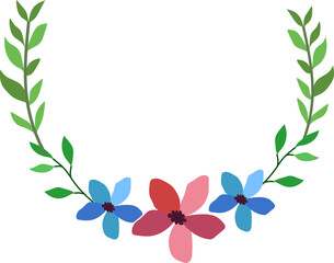 Flower frame for decorative