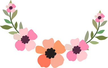 Flower frame for decorative