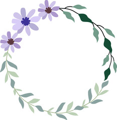 Foliage wreath illustration
