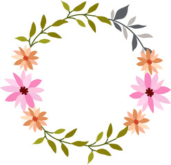 Foliage wreath illustration